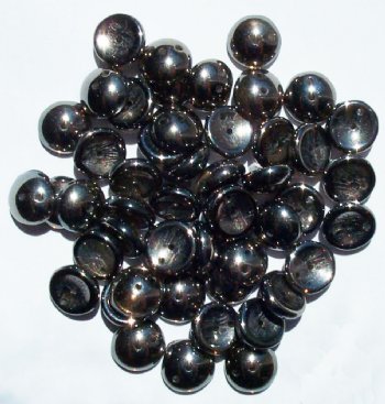 50 4x8mm Metallic Gunmetal Glass Piggy Beads