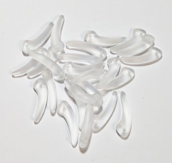 25 4x18mm Matte Crystal Glass Claw Beads