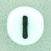 7x4mm White Glass Letter Bead - I