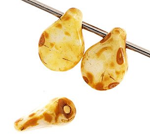 69, 5x7mm Light Brown Alabaster Travertine Glass Pip Beads