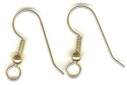 GF2505 1 Pair Gold Filled Fish Hook Ear Wires