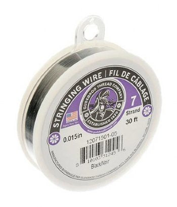 30 Feet of 7 Strand .015 inch Stainless Steel Black Gudebrod Stringing Wire