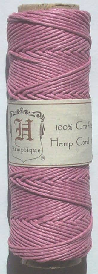 Hemptique 20lb 205 Feet Pink Cord (Spool)