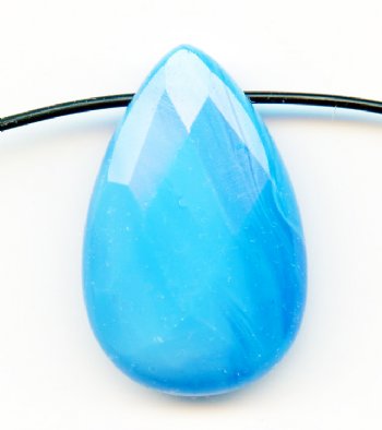 1, 25x16mm Blue Lace Agate Faceted Briolette