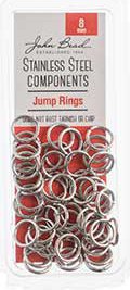 100, 8mm Stainless Steel Jump Rings