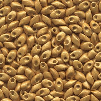 LM4202F - 10 Grams Matte Metallic Galvanized Duracoat Gold 4x7mm Long Miyuki Magatama Drop Beads