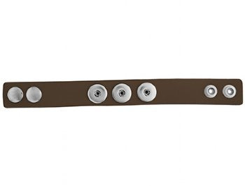 Klik Leather Cuff Snap Bracelet - Light Brown