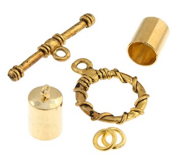 Kumihimo Gold Twisted Toggle Starter Findings Kit