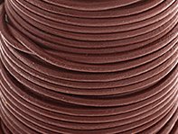 25m of 2mm Round Earthy Red Leather Cord