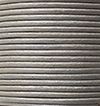 25m of 2mm Round Metallic Silver Leather Cord