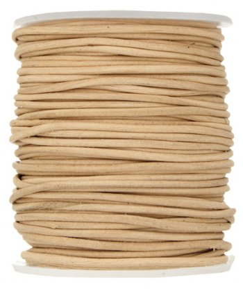25 Meters of .5mm Natural Leather Cord