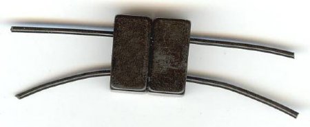 Magnetic - One Pair of 12x12mm Black Finish Two Hole Clasp