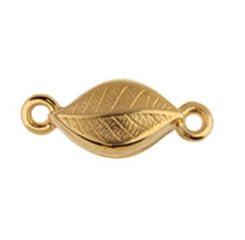 1, 17.6x7.4mm Gold Plated Magnetic Leaf Clasp