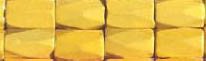 16 inch strand of 8x5mm Coated Mustard Faceted Magnetic Hematite Tubes