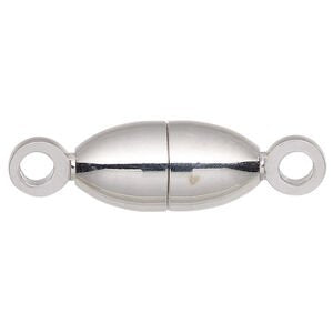 5 19x6mm Nickel Plated Magnetic Capsule Clasps