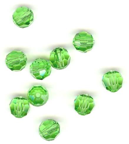 12, 6mm Preciosa Peridot Round