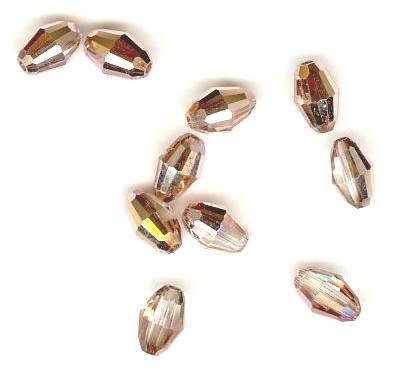 10 6x4mm Preciosa Capri Half Coat Olives