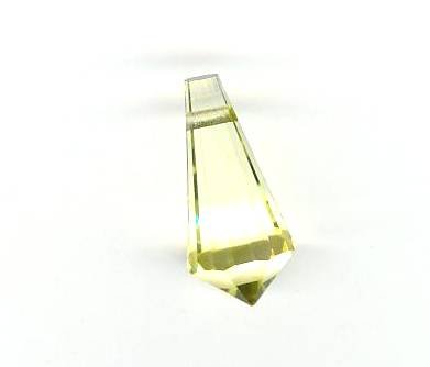 1 9x18mm Preciosa Medium Yellow Straight Cut Drop