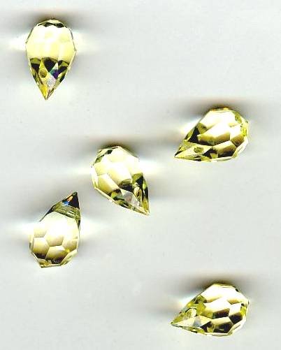 5 10x6mm Preciosa Medium Yellow Tear Drops