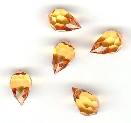 5 10x6mm Preciosa Tangerine Tear Drops