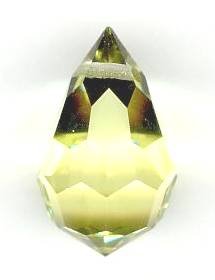 1 12x20mm Preciosa Medium Yellow Tear Drop