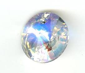 1 14mm Preciosa Crystal AB Rivoli Pendant