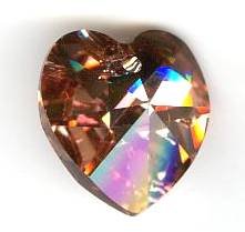 1 14mm Preciosa Capri Gold Heart