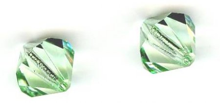 1 12mm Preciosa Light Green Bicone