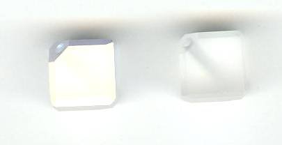 2 8mm Preciosa Matte Crystal AB Diagonal Cubes