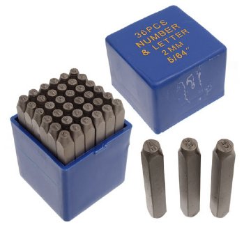 Metal Complex 2mm Basic Letter and Number Print Stamp Kit