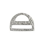 1,17.5x13mm Matte Hammered Silver Miyuki End Strap Bar