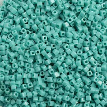 SB18-0412 20 grams of 1.8x1.8mm Opaque Turquoise Miyuki Cube Beads