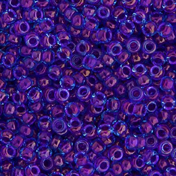 SB6-0352 22g of Fuchsia Lined Aqua Lustre 6/0 Miyuki Seed Beads