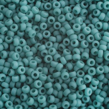 SB6-0412F 22g of Matte Opaque Turquoise Green 6/0 Miyuki Seed Beads