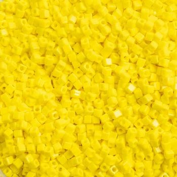 SB18-0404 20 grams of 1.8x1.8mm Opaque Yellow Miyuki Cube Beads