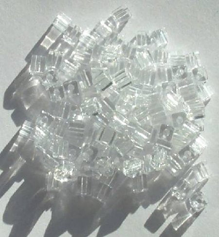 10 grams of 4x4mm Transparent Crystal Miyuki Cubes