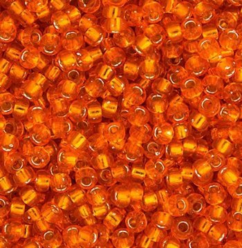 SB11-0008 22g of Silverlined Orange 11/0 Miyuki Seed Beads