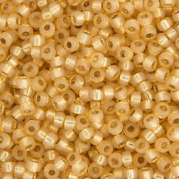 SB11-0578 22g of Silverlined Dyed Light Topaz Alabaster Opal 11/0 Miyuki Seed Beads