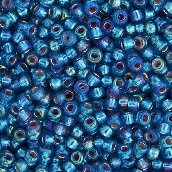 SB11-1025 22g of Silver Lined Capri Blue AB 11/0 Miyuki Seed Beads