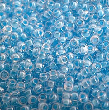 SB11-4300 22g of Neon Luminous Light Blue Lined Crystal 11/0 Miyuki Seed Beads