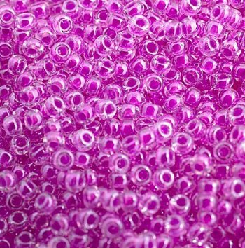 SB11-4303 22g of Neon Luminous Purple Lined Crystal 11/0 Miyuki Seed Beads