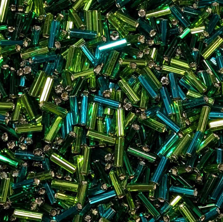 50 Grams Size 3 Bugle Bead Mix - New Spring