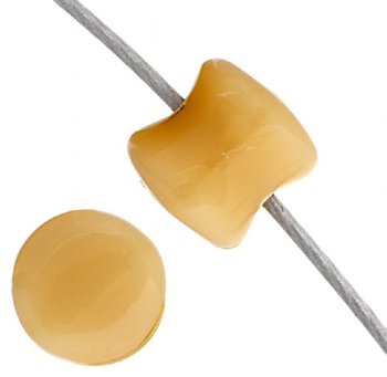 44 4x6mm Opaque Ivory Alabaster Glass Pellet Beads