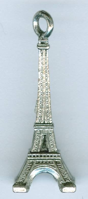 1 30x10mm Antique Silver Eiffel Tower Pendant