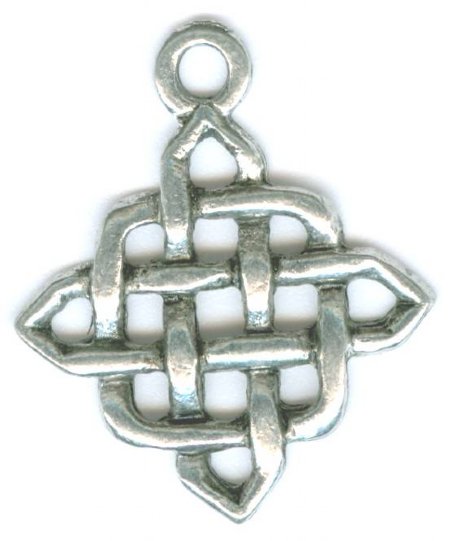 1 17mm Antique Silver Celtic Knot Pendant