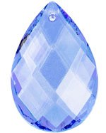 1 39x25mm Light Sapphire Preciosa Almond Pendant