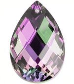 1 39x25mm Light Vitrail Preciosa Almond Pendant
