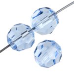 20, 4mm Round Light Sapphire Preciosa Crystal Beads