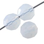 20, 4mm Round White Opal Preciosa Crystal Beads