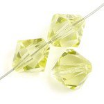 25, 6mm Transparent Jouquil Preciosa Bicone Beads